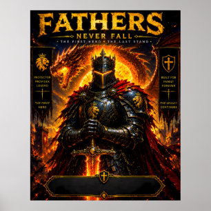 Feuerdrache-Vater-Plakat Poster