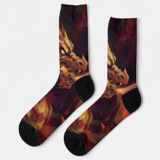Feuerdrachen-Socken Socken
