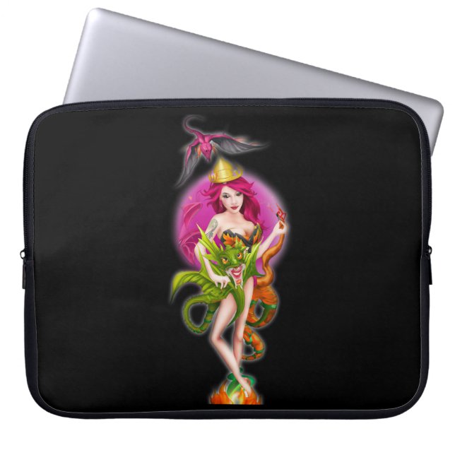 Feuerdrachenprinzessin Laptopschutzhülle (Vorderseite)