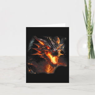 Feuerdrachenschädel Mythischer Drache Liebesatem F Karte