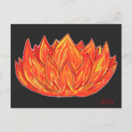 Feuerelementlotus Postkarte