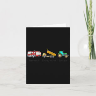 Feuerfahrzeug Dumptruck Tractor Subtle Anti Trump Karte