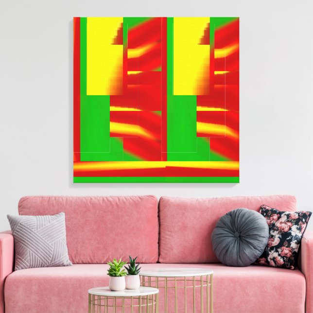 Feuerflack Leinwanddruck (Insitu (Wohnzimmer))