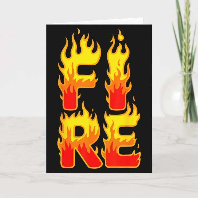 Feuerflamme-Shirt Erwachsene Kinder Männer Frauen  Karte (Vorderseite)