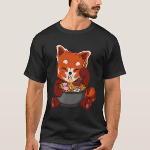 Feuerfox Red Panda Children Motive Ra Miso Noodle T-Shirt