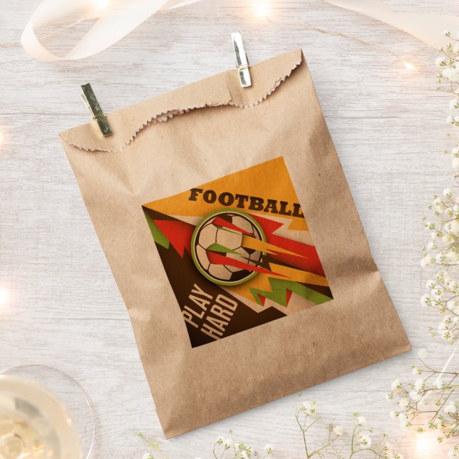 Feuerfußball-Fußballball Sportball Geschenktütchen (Ausgeschnitten)