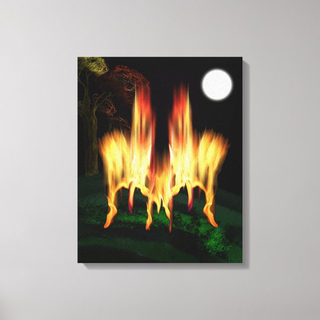 Feuergefahr Leinwanddruck (Vorderseite)