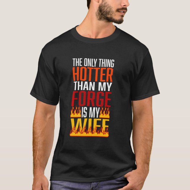 Feuergefälschtes Messer Smithy Blacksmith Funny Sp T-Shirt (Vorderseite)