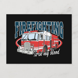 Feuergefecht ist in meinem Blut Postkarte