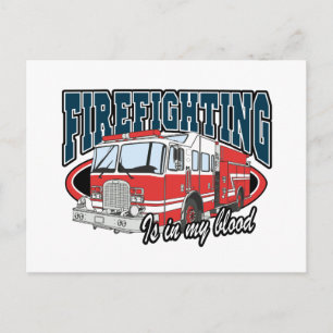 Feuergefecht ist in meinem Blut Postkarte