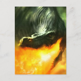 Feuergefechte Dinosaurier oder Dragon von Michael  Postkarte