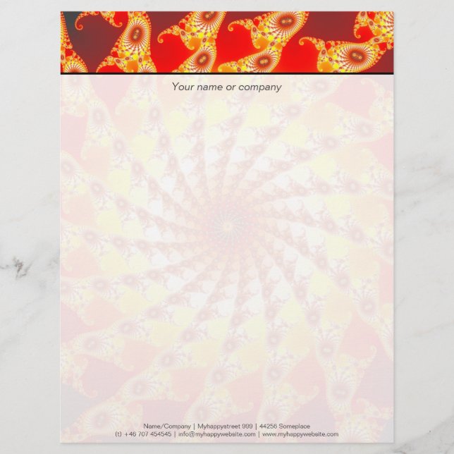 Feuergeflecht Briefbogen (Vorderseite)