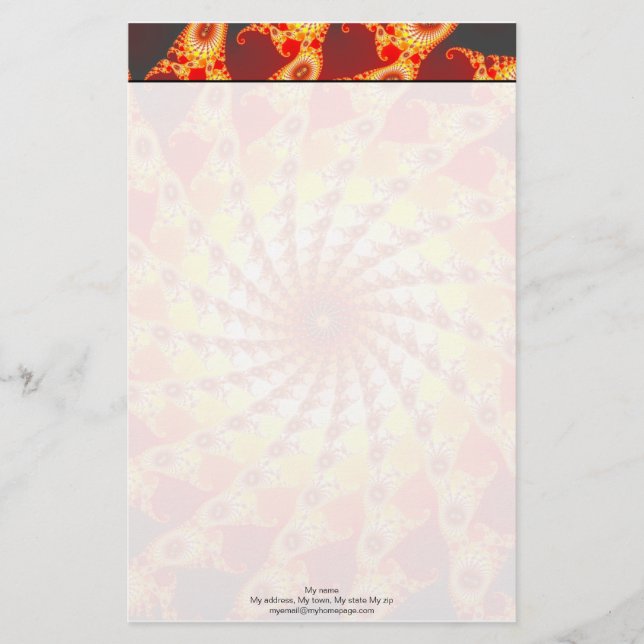 Feuergeflecht Briefpapier (Vorderseite)