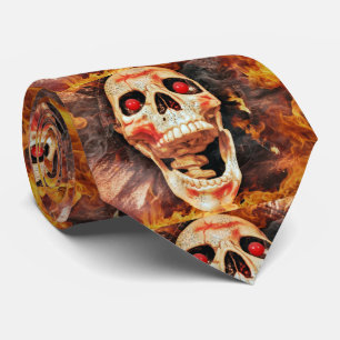 Feuergeflecht Halloween-Krawatte Krawatte