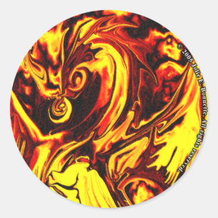 Feuergeist-Rundsticker Runder Aufkleber