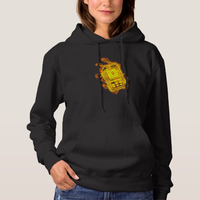Feuergewehrtracker Flammengeocaching Geocacher Hoodie (Vorderseite)