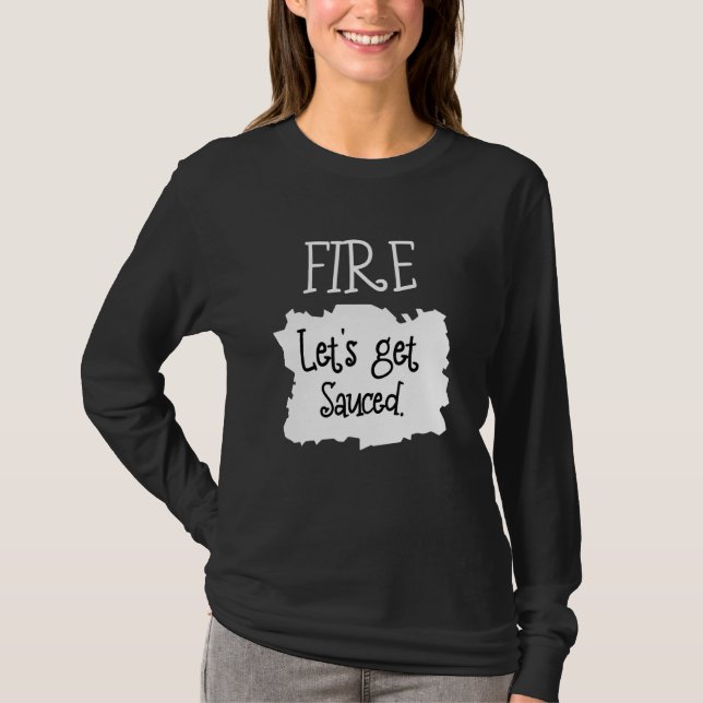 Feuerheftiges Packet Taco bekommen sauces Hallowee T-Shirt (Vorderseite)