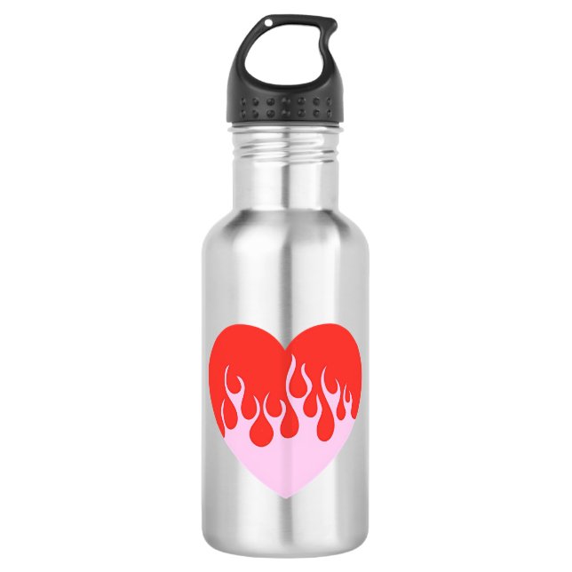 Feuerherz Edelstahlflasche (Vorderseite)