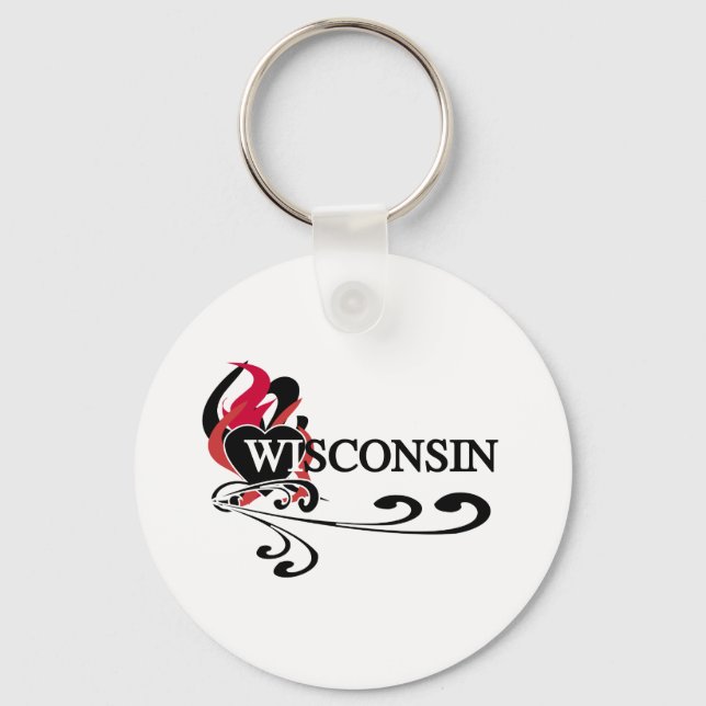 Feuerherz Wisconsin Schlüsselanhänger (Vorderseite)