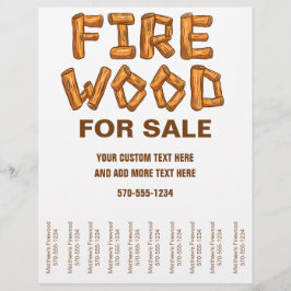 Feuerholz-Holz für den Flyer abreißen Streifen