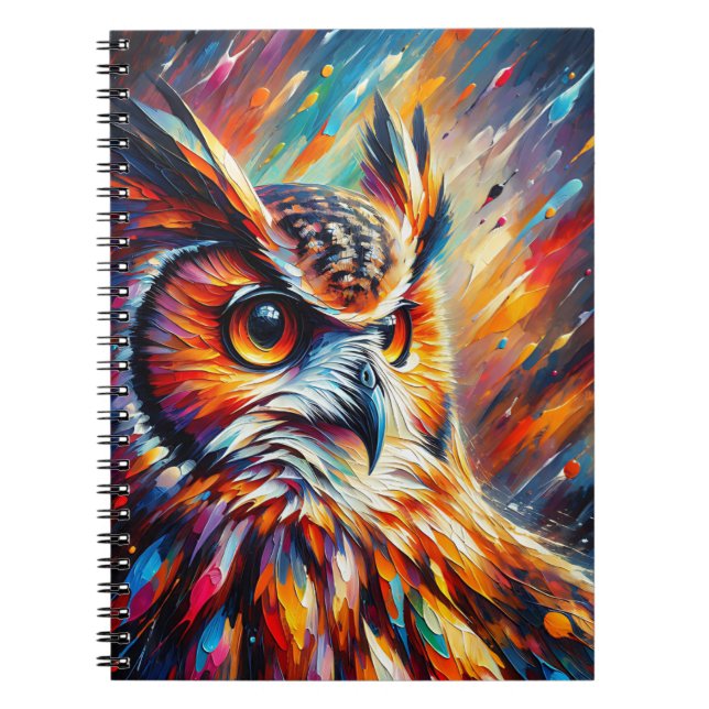 Feuerhütende Waldkunst – Expressionistischer Wald  Notizblock (Vorderseite)