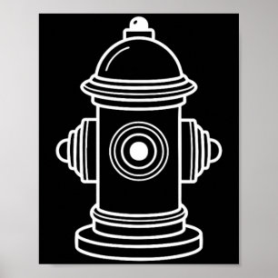 Feuerhydrant Feuerwehrmann Faulenzer Halloween Poster