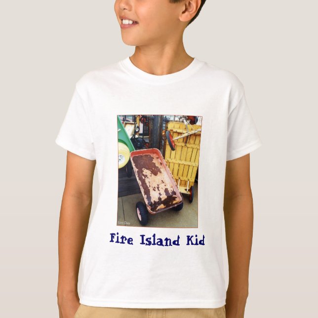 'Feuerinsel-Kind' farbige Wagen Kid's T - Shirt (Vorderseite)