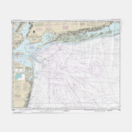 Feuerinsel-Licht-zu-Sea-Rock-Nautikkarte 12326 Fleecedecke