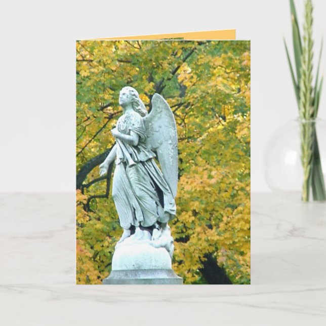 Feuerkarte des Herbstes mit Gedicht Karte (Vorderseite)