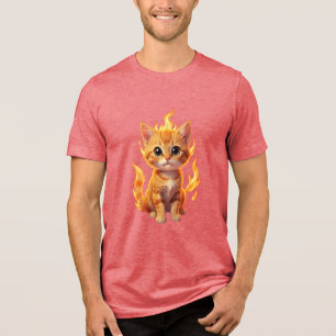 Feuerkätzchen in der Gasse T-Shirt Tri-Blend Shirt