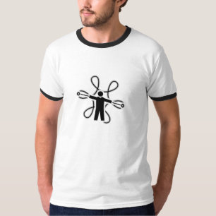 Feuerkettenpoi-Spinner-Blume T-Shirt