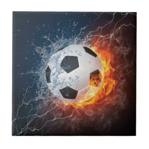 Feuerkissen in Form eines Fußballs Fliese