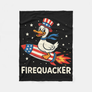 Feuerknaller Ente Auf Feuerwerk Lustig 4. Juli Fleecedecke