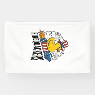 Feuerknaller Patriotische Enten-Feuerwerk-Shirt-De Banner