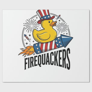 Feuerknaller Patriotische Enten-Feuerwerk-Shirt-De Geschenkpapier