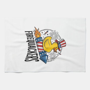 Feuerknaller Patriotische Enten-Feuerwerk-Shirt-De Geschirrtuch