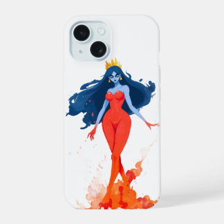 Feuerkönigin Phone-Hülle, kühne feminine Kunst iPhone 15 Hülle
