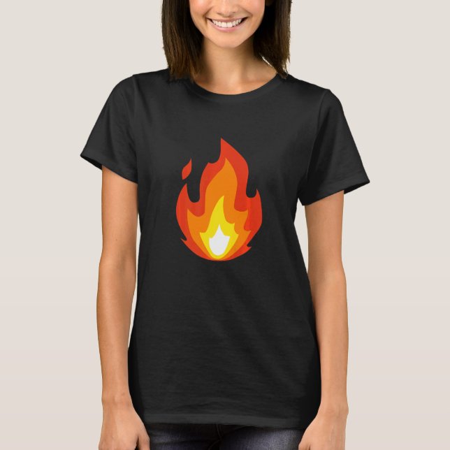 Feuerkostüm Flamme Hot Lit Easy Campfire Halloween T-Shirt (Vorderseite)