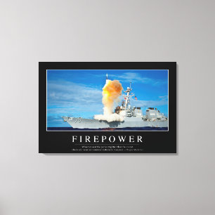Feuerkraft: Inspirierend Zitat Leinwanddruck