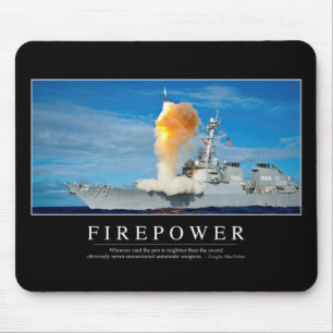 Feuerkraft: Inspirierend Zitat Mousepad