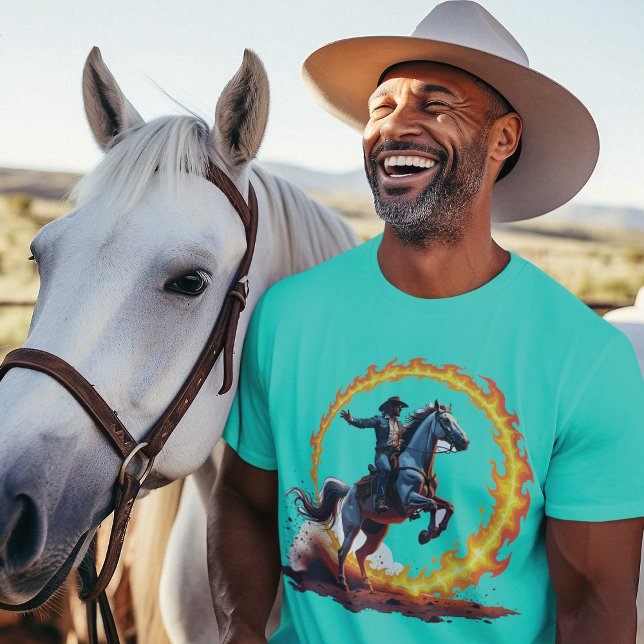 Feuerkreis Cowboy Reiter T-Shirt (Von Creator hochgeladen)