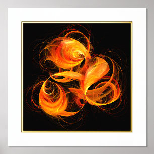 Feuerkugel Abstrakt Kunst Foliendrucke