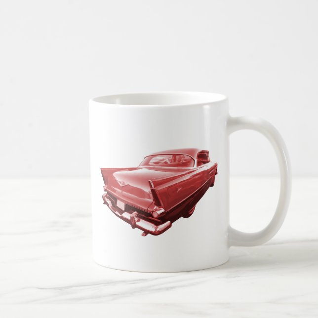 Feuerkugelwut Plymouth-Schwanzflossen 1956 Kaffeetasse (Rechts)