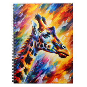 Feuerlicht-Giraffe – Lebendige Safari-Energie-Kuns Notizblock