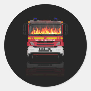 Feuerlkw Halloween-Kostüm so tun, als wäre ich ein Runder Aufkleber