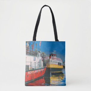 Feuerlöschboot Miss Portland und Casco Bay Ferries Tasche