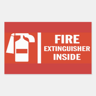 Feuerlöscher-Aufkleber Rechteckiger Aufkleber