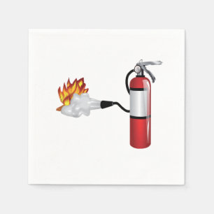 Feuerlöscher, der heraus Feuer-Papierservietten Serviette