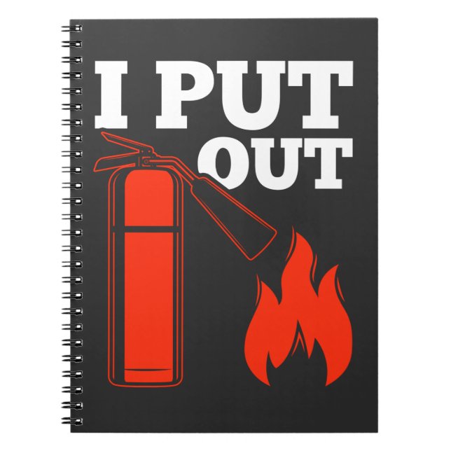 Feuerlöscher Feuerwehrfeuerzitat Notizblock (Vorderseite)