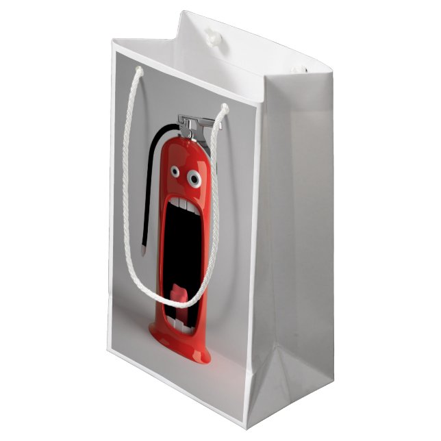 Feuerlöscher Kleine Geschenktüte (Vorderseite Schrägansicht)